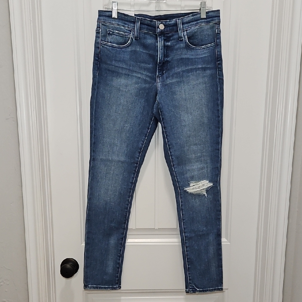 Joe's Jeans The Icon Flawless Mid Rise Skinny Ankle Distressed Jeans
